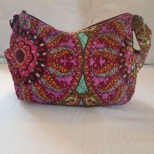 Vera Bradley Pink and Green Patterned Bag